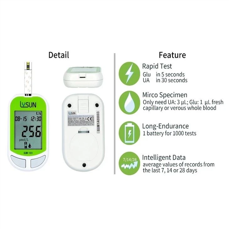 2 in 1 Machine High Precision Uric Acid Blood Glucose Analyzer