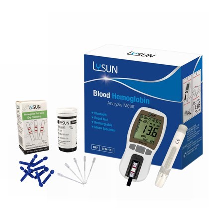 Lysun BHM-101 hemoglobiinimõõtur hemoglobiini testribadega Koduhooldus Kliiniline