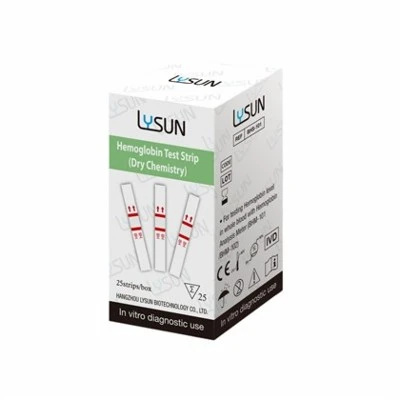 LYSUN Hemoglobiini testriba vereanalüüsiks Hemoglobiini HB ribareagant 25 tk/karp